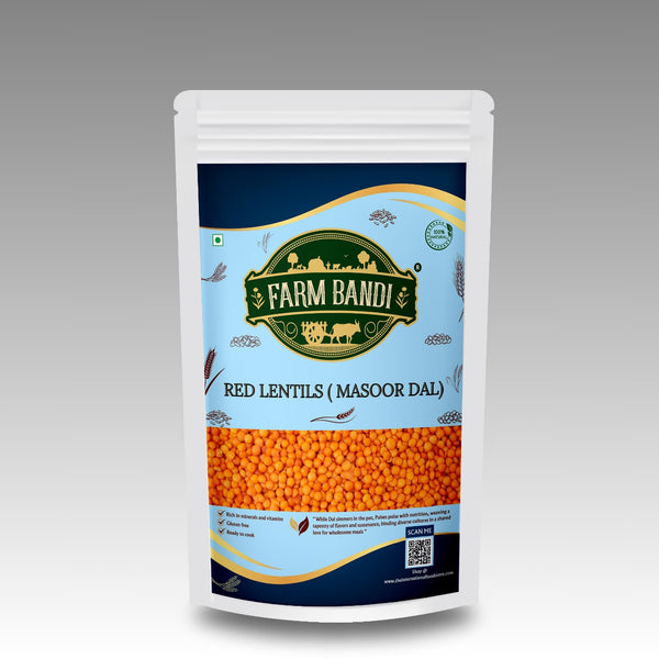 Masoor Dal, Red Lentils 2.5 kgs - Farm Bandi