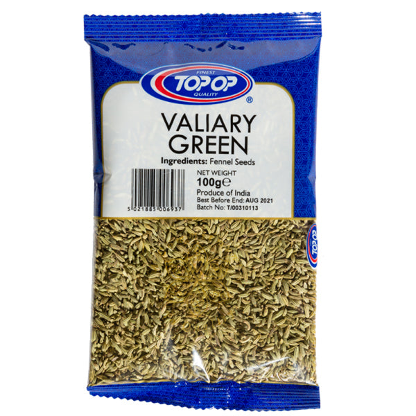 TOP-OP VALIARY GREEN (FENNEL SEEDS) 100g